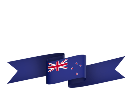 New Zealand flag element design national independence day banner ribbon png