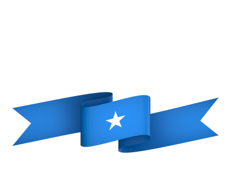 Somalia flag element design national independence day banner ribbon png