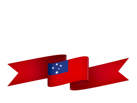Samoa flag element design national independence day banner ribbon png