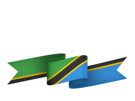 Tanzania flag element design national independence day banner ribbon png
