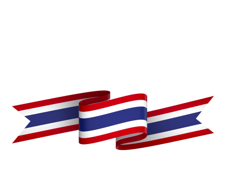 Thailand flag element design national independence day banner ribbon png