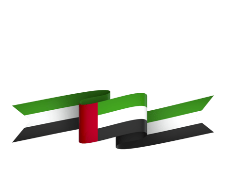 United Arab Emirates flag element design national independence day banner ribbon png