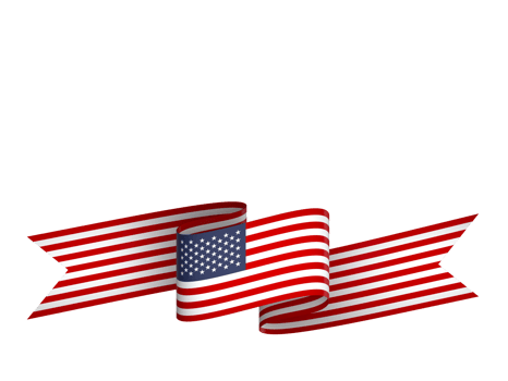 United States flag element design national independence day banner ribbon png
