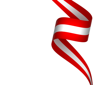 Austria flag element design national independence day banner ribbon png