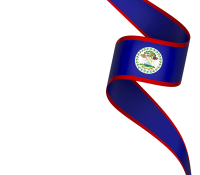 Belize flag element design national independence day banner ribbon png