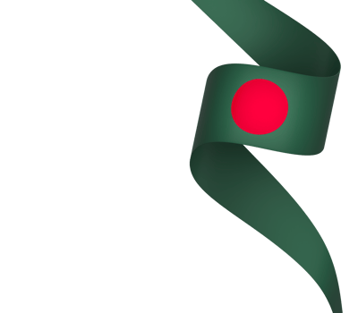 Bangladesh flag element design national independence day banner ribbon png