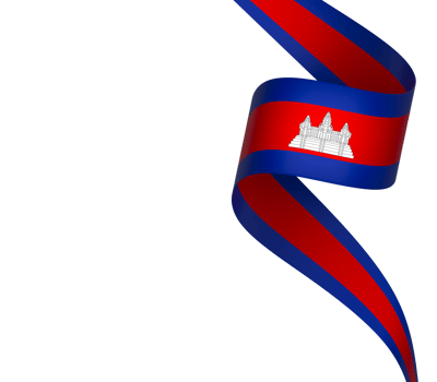 Cambodia flag element design national independence day banner ribbon png