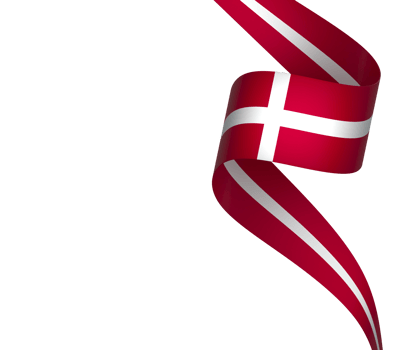Denmark flag element design national independence day banner ribbon png