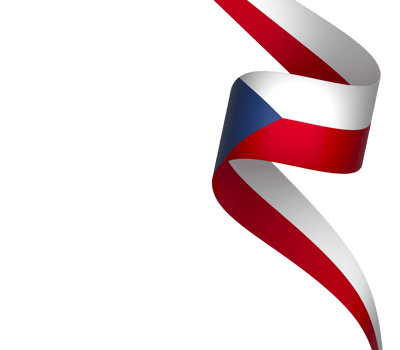 Czech Republic flag element design national independence day banner ribbon png