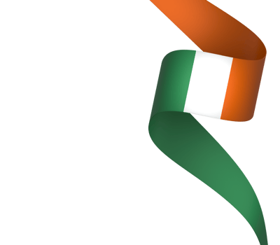 Ireland flag element design national independence day banner ribbon png