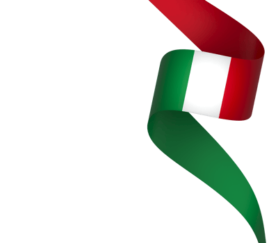 Italy flag element design national independence day banner ribbon png
