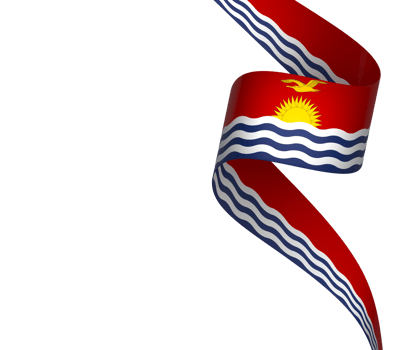 Kiribati flag element design national independence day banner ribbon png