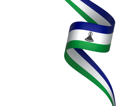 Lesotho flag element design national independence day banner ribbon png