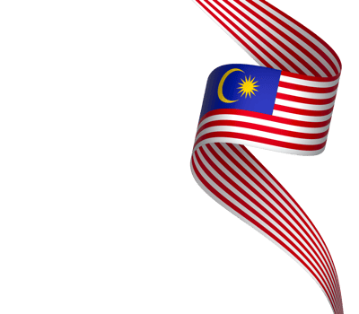 Malaysia flag element design national independence day banner ribbon png