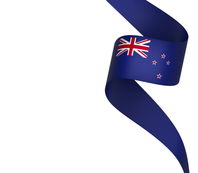 New Zealand flag element design national independence day banner ribbon png