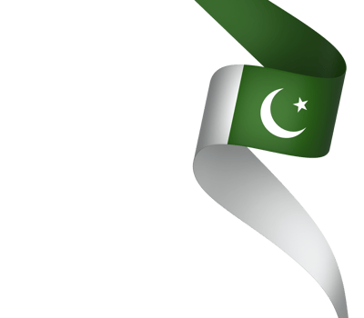 Pakistan flag element design national independence day banner ribbon png