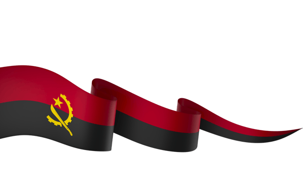 Angola flag element design national independence day banner ribbon png