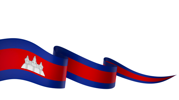 Cambodia flag element design national independence day banner ribbon png