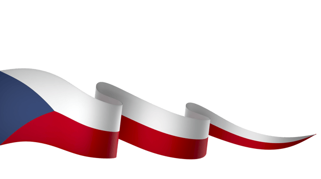 Czech Republic flag element design national independence day banner ribbon png