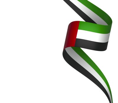 United Arab Emirates flag element design national independence day banner ribbon png