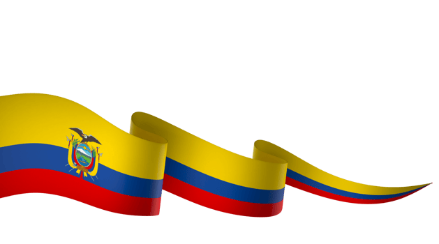 Ecuador flag element design national independence day banner ribbon png