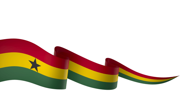 Ghana flag element design national independence day banner ribbon png