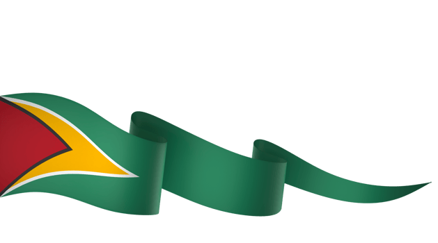 Guyana flag element design national independence day banner ribbon png