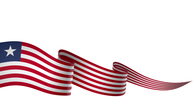 Liberia flag element design national independence day banner ribbon png