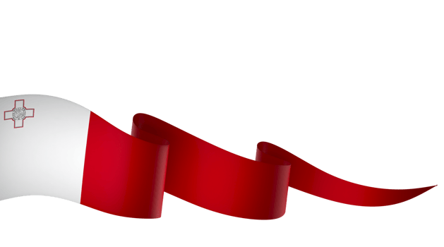 Malta flag element design national independence day banner ribbon png