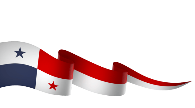 Panama flag element design national independence day banner ribbon png