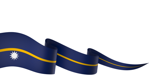 Nauru flag element design national independence day banner ribbon png