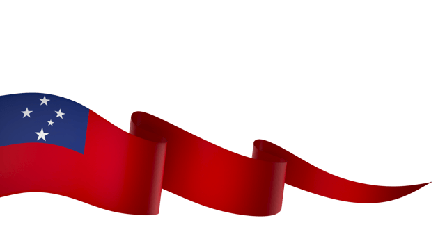 Samoa flag element design national independence day banner ribbon png