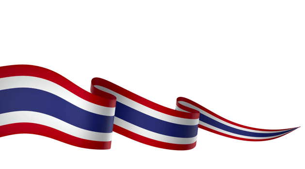 Thailand flag element design national independence day banner ribbon png
