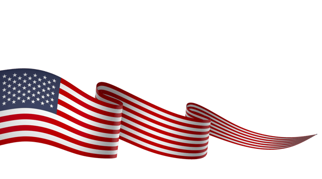 United States flag element design national independence day banner ribbon png