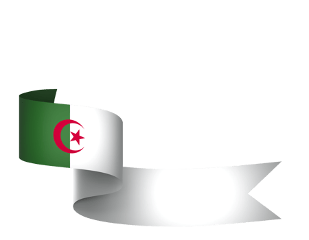 Algeria flag element design national independence day banner ribbon png