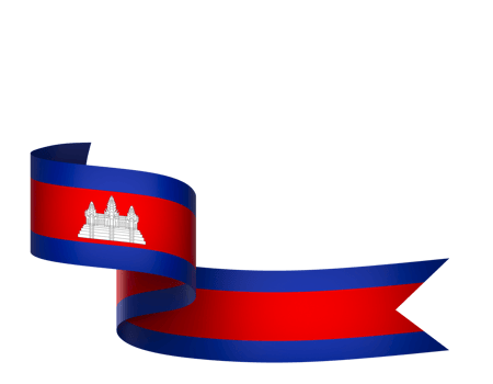 Cambodia flag element design national independence day banner ribbon png