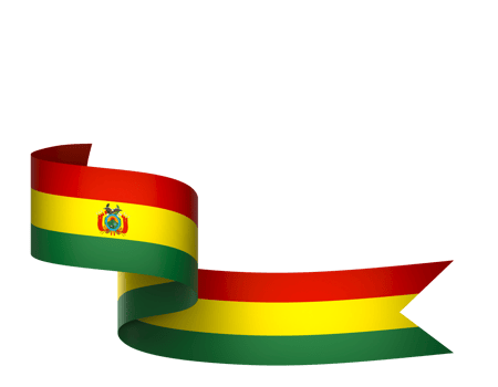 Bolivia flag element design national independence day banner ribbon png