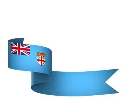 Fiji flag element design national independence day banner ribbon png
