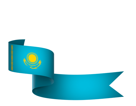 Kazakhstan flag element design national independence day banner ribbon png