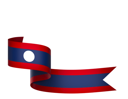 Laos flag element design national independence day banner ribbon png