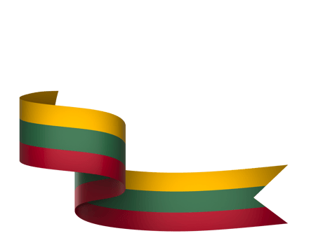 Lithuania flag element design national independence day banner ribbon png