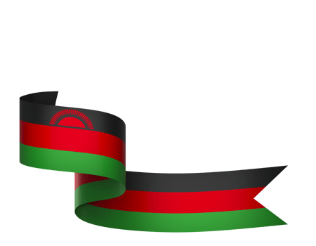 Malawi flag element design national independence day banner ribbon png