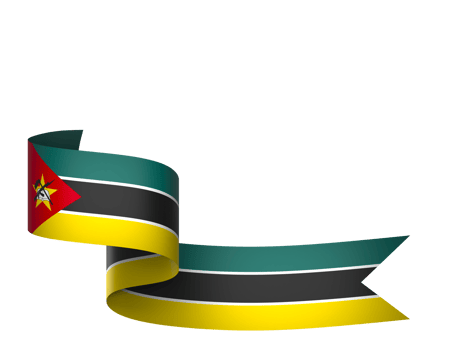 Mozambique flag element design national independence day banner ribbon png