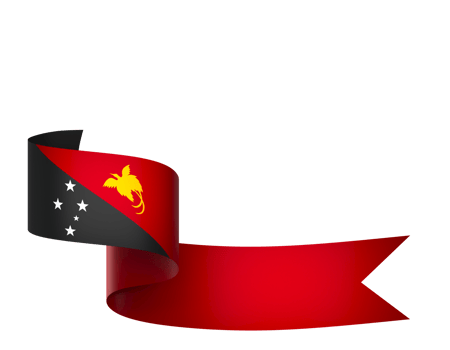 Papua New Guinea flag element design national independence day banner ribbon png