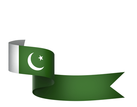 Pakistan flag element design national independence day banner ribbon png