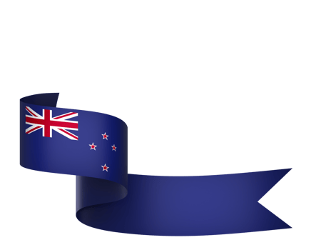 New Zealand flag element design national independence day banner ribbon png