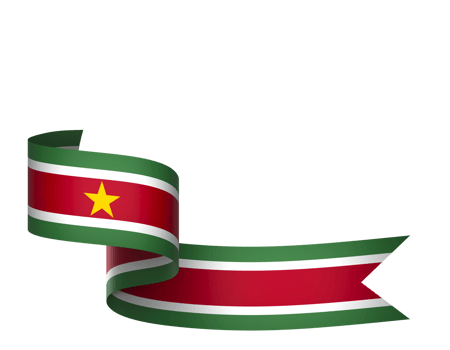 Suriname flag element design national independence day banner ribbon png