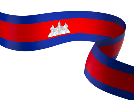 Cambodia flag element design national independence day banner ribbon png