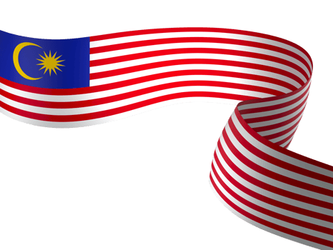 Malaysia flag element design national independence day banner ribbon png