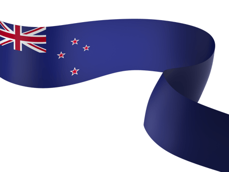 New Zealand flag element design national independence day banner ribbon png